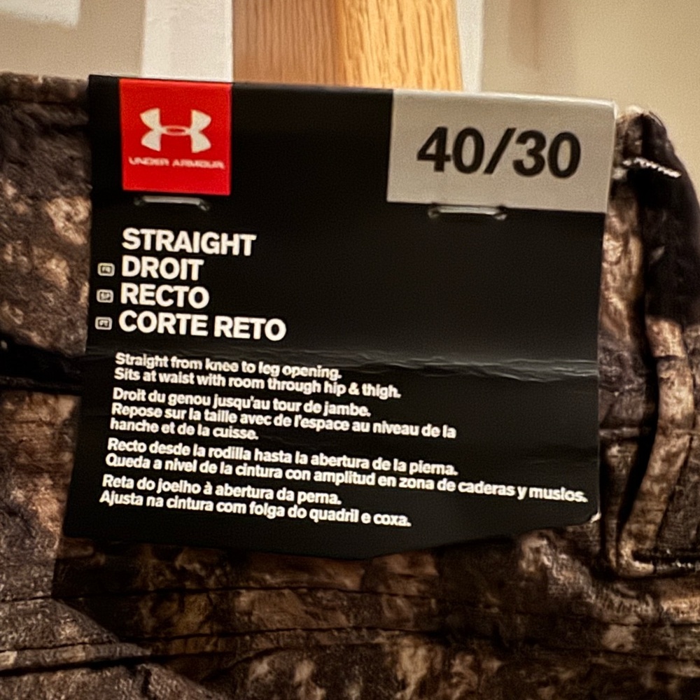 🆕 NWT Under Armour RealTree Timber Brown Straight Loose 40x30 STORM Camo Pants - Picture 12 of 13